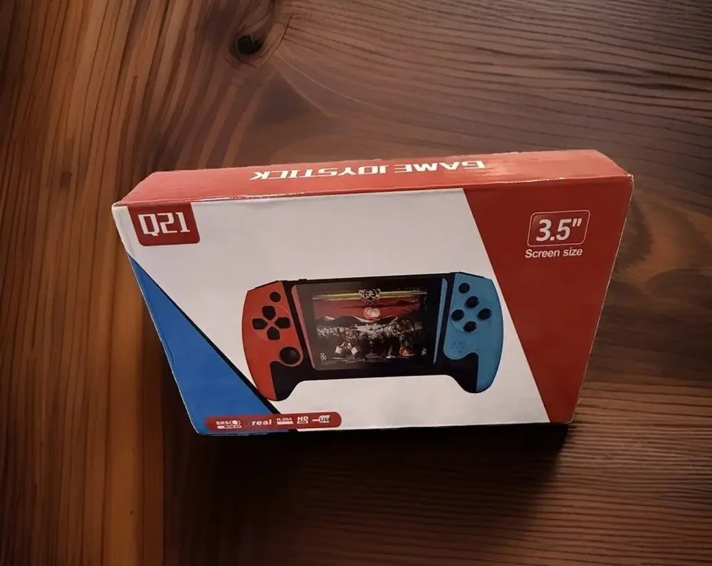 Q21 3.5” Retro Handheld Game Console – Red/Blue – Portable Gaming
